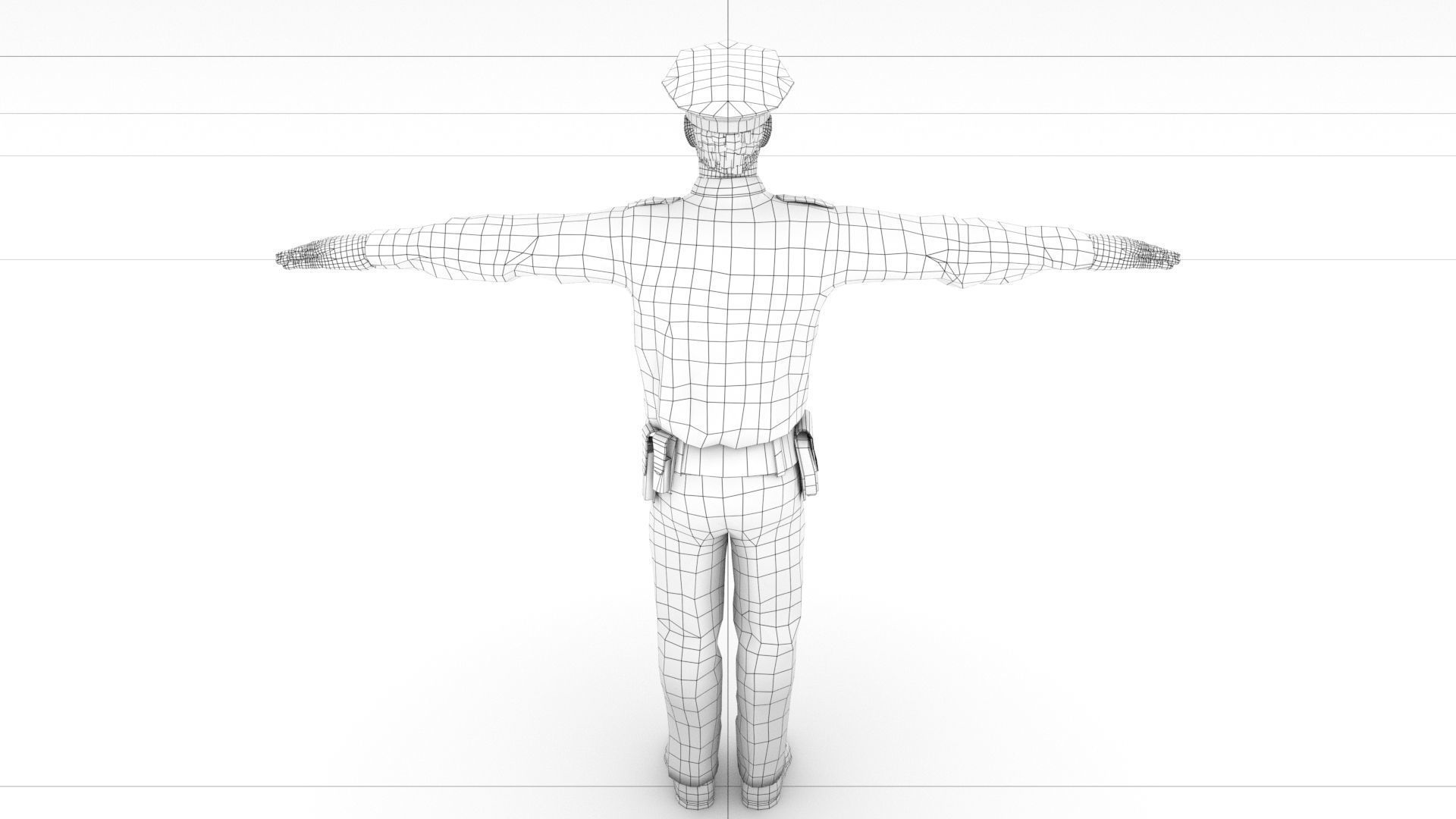 laos Game Cop Low-poly 3D model_10