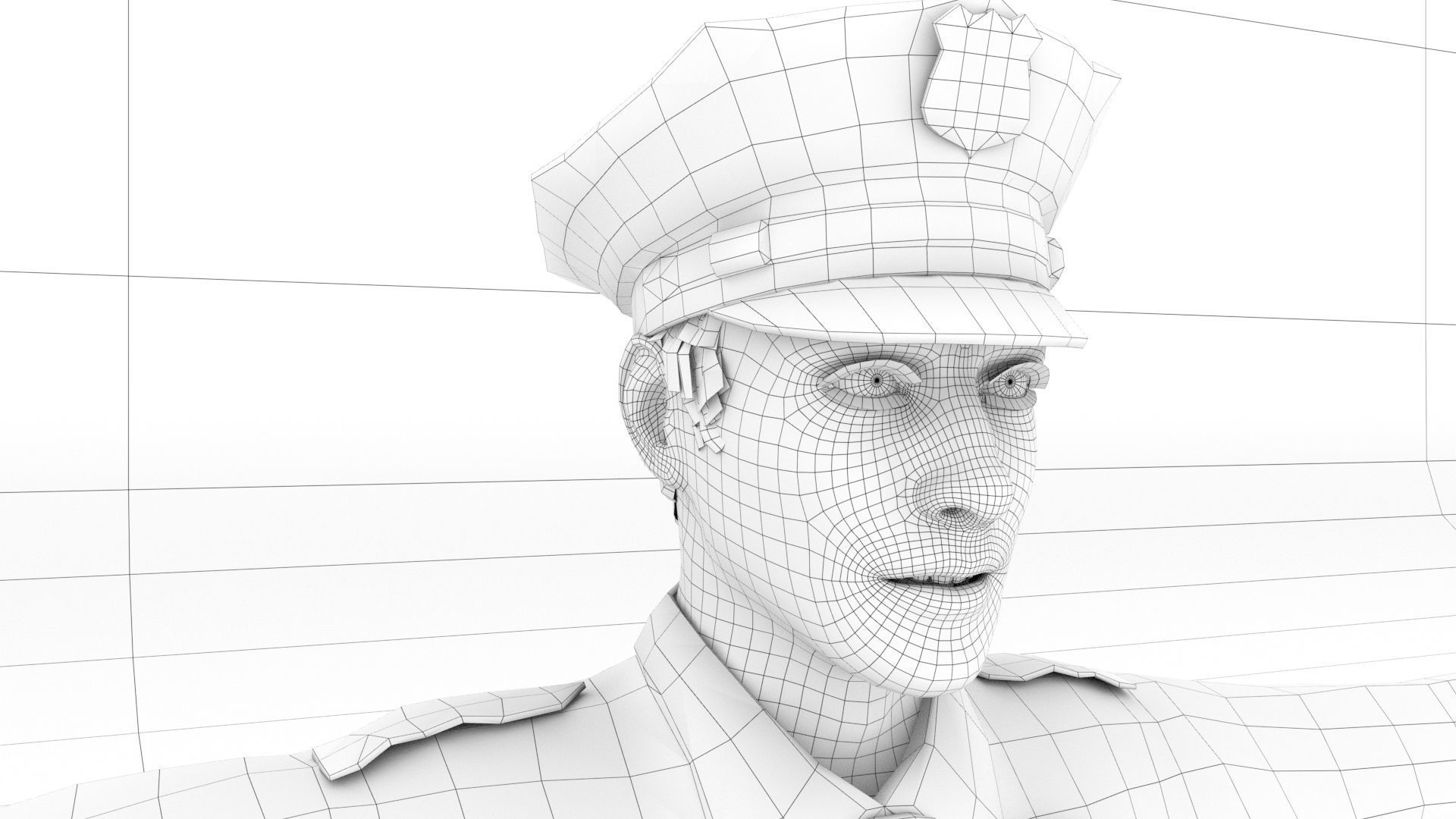 laos Game Cop Low-poly 3D model_11