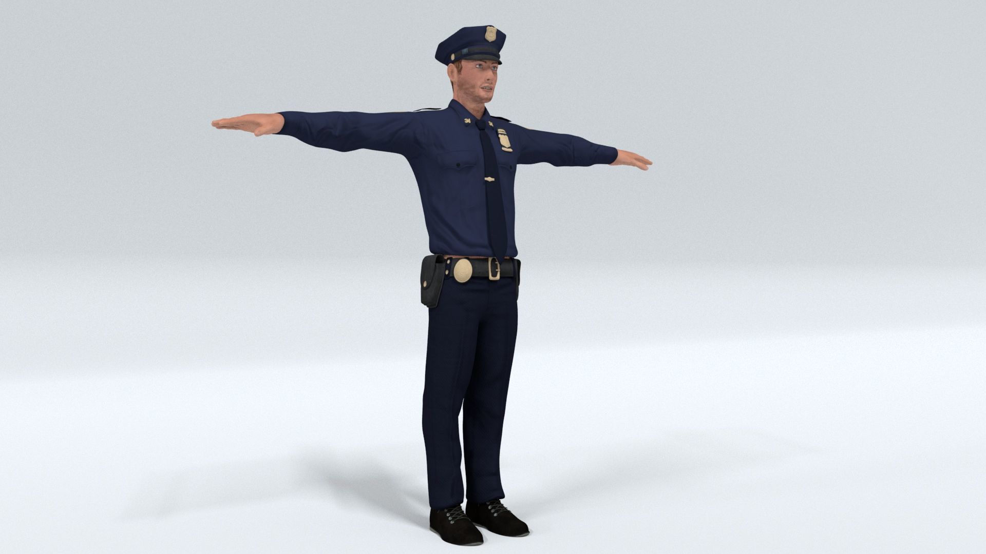 laos Game Cop Low-poly 3D model_2