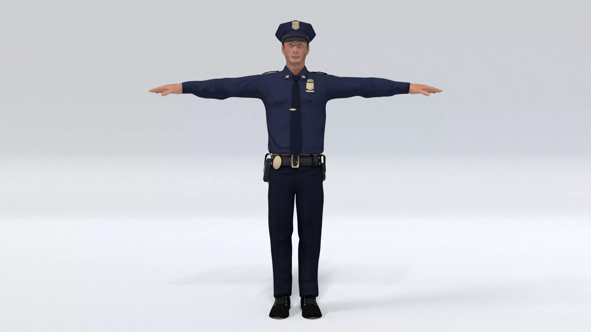 laos Game Cop Low-poly 3D model_0