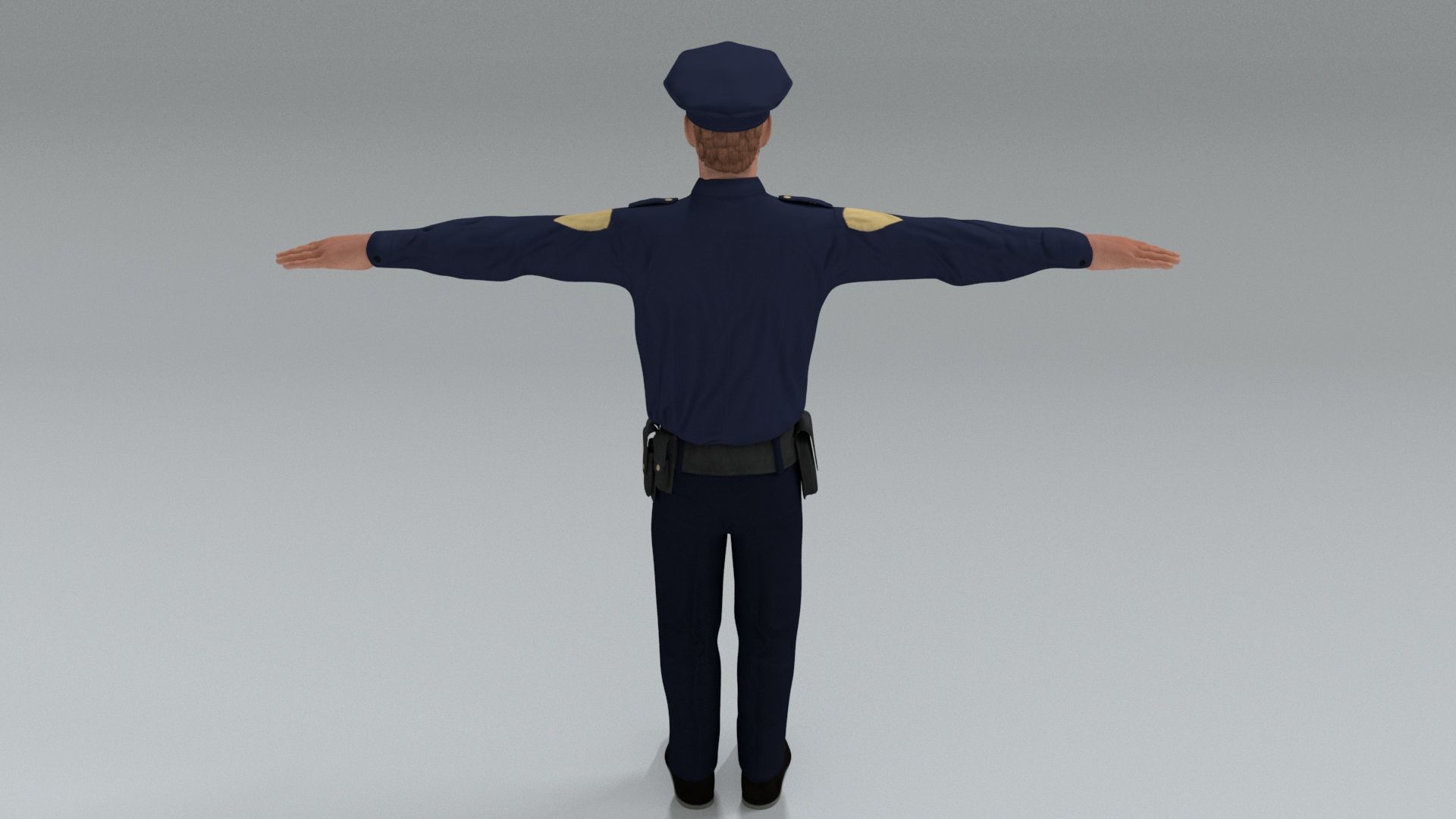 laos Game Cop Low-poly 3D model_4