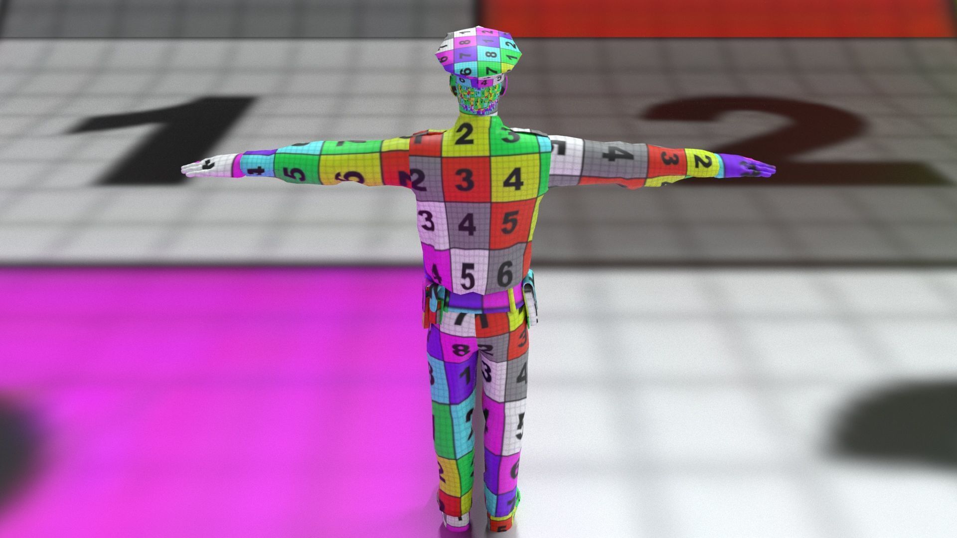 laos Game Cop Low-poly 3D model_16