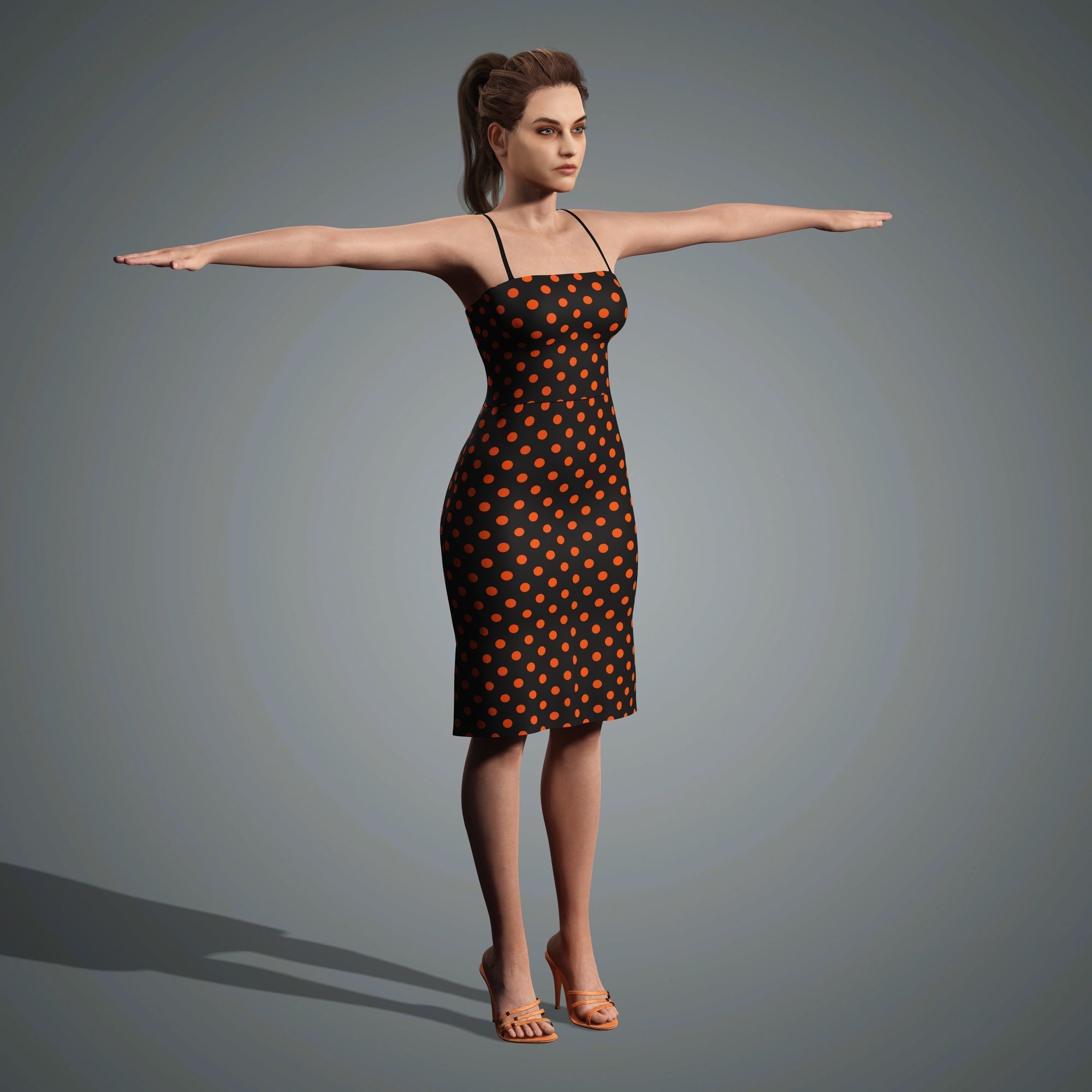 Barbara Palvin Character 3D Model Low-poly 3D model Low-poly 3D model_14