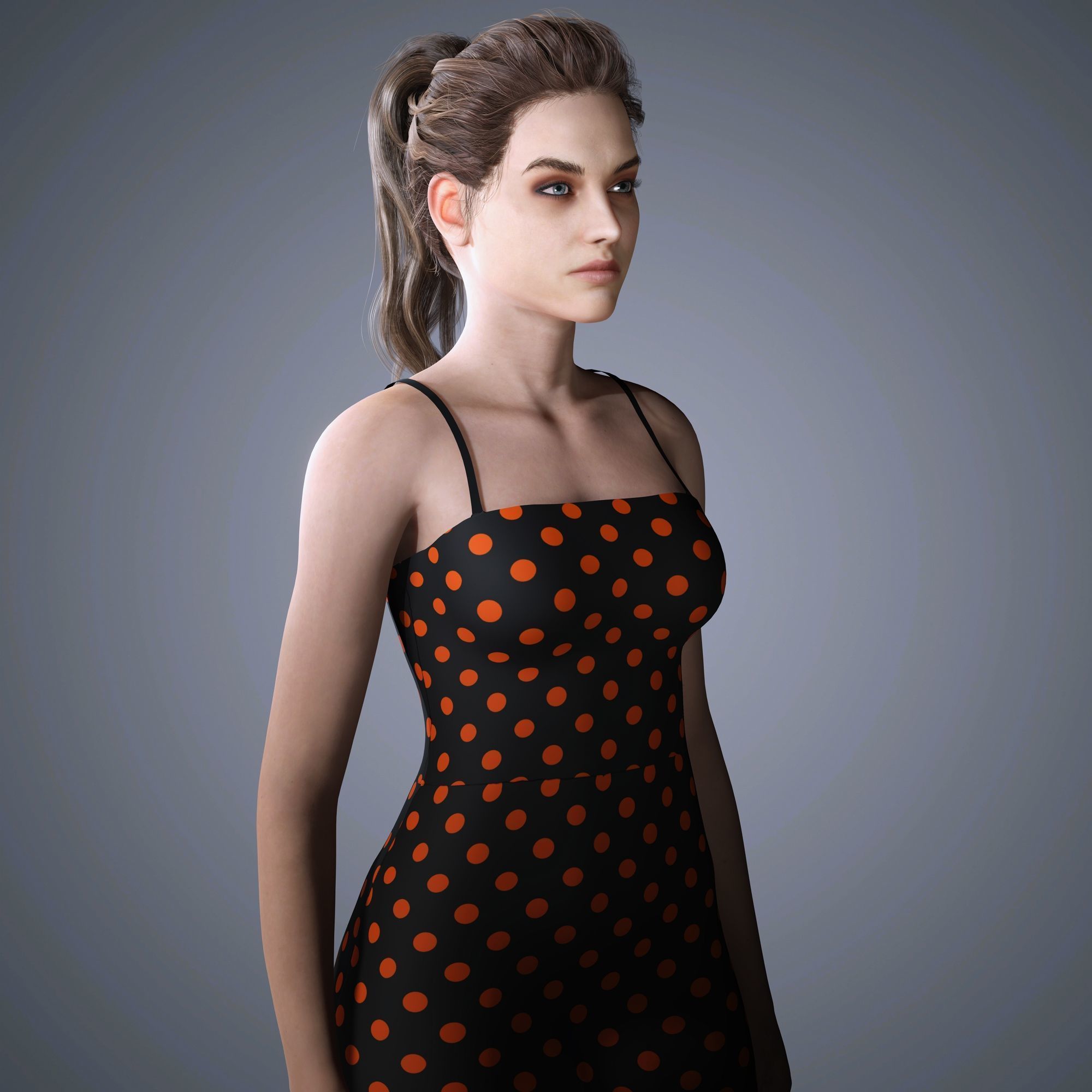 Barbara Palvin Character 3D Model Low-poly 3D model Low-poly 3D model_9