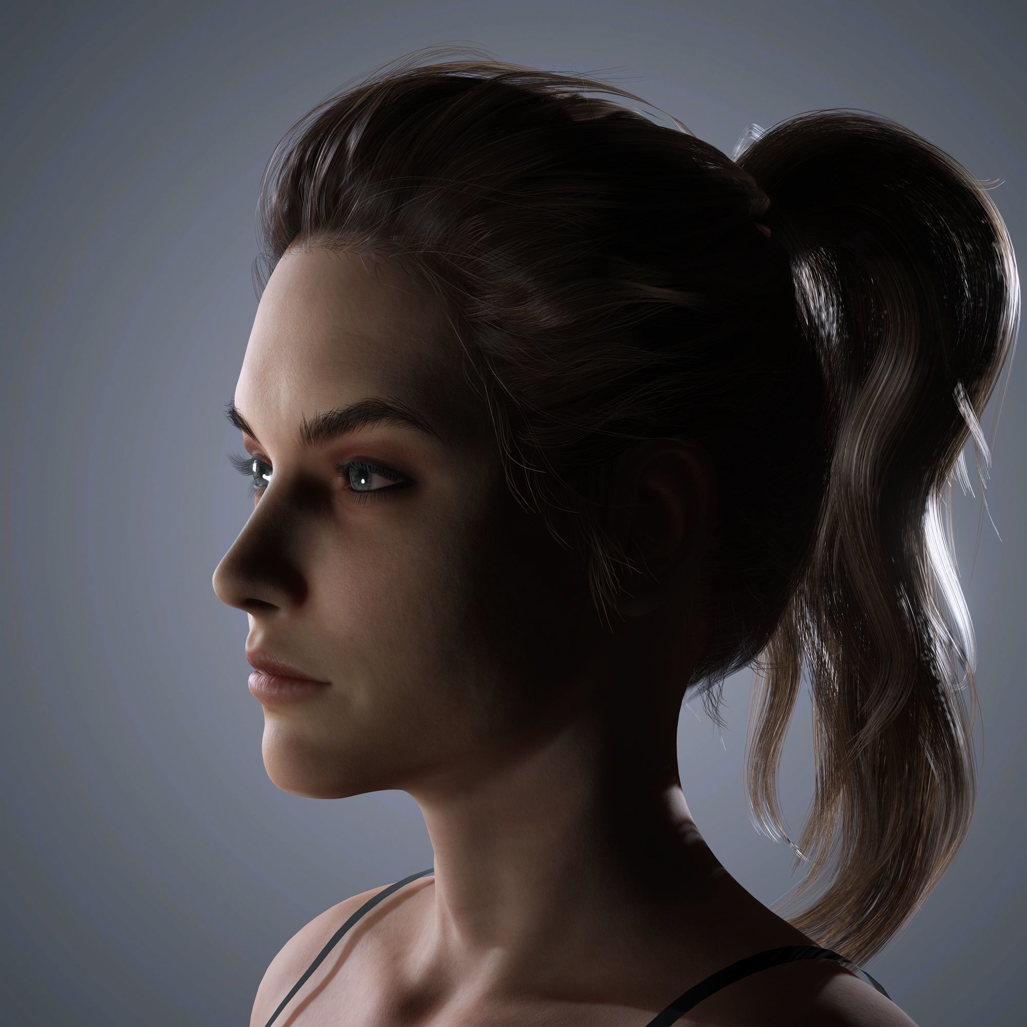 Barbara Palvin Character 3D Model Low-poly 3D model Low-poly 3D model_4