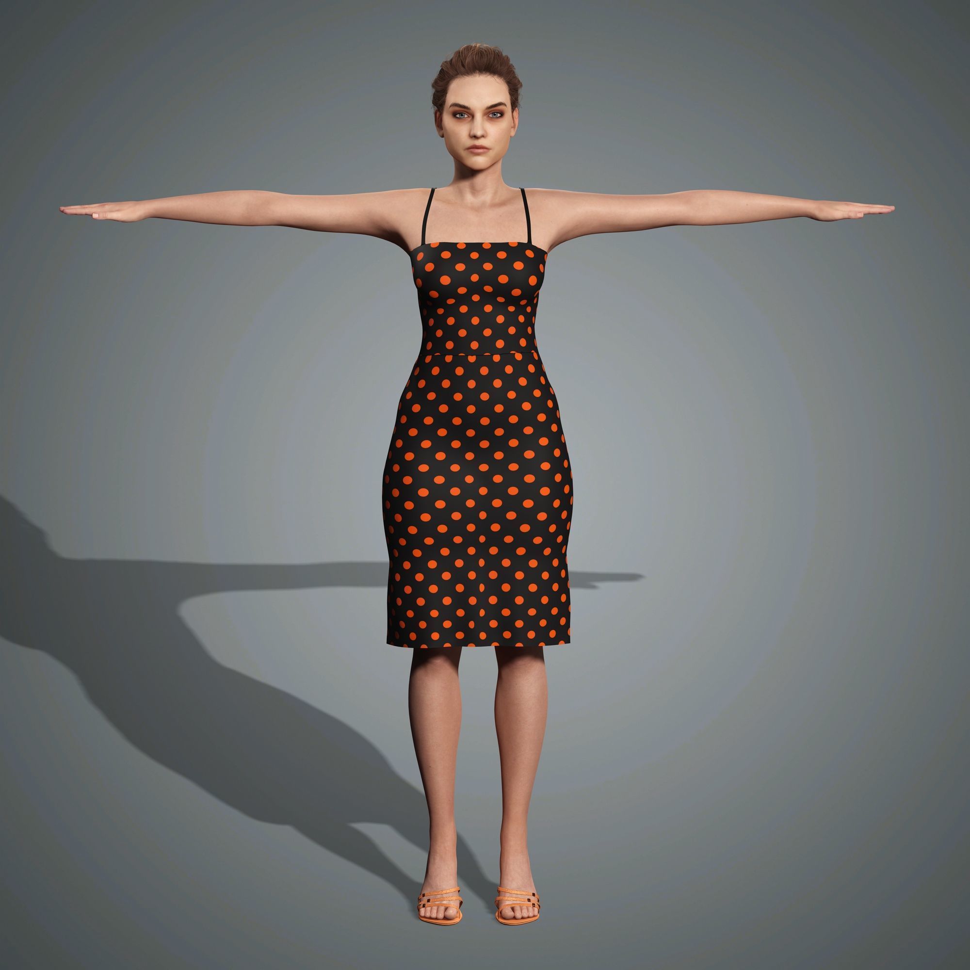 Barbara Palvin Character 3D Model Low-poly 3D model Low-poly 3D model_13