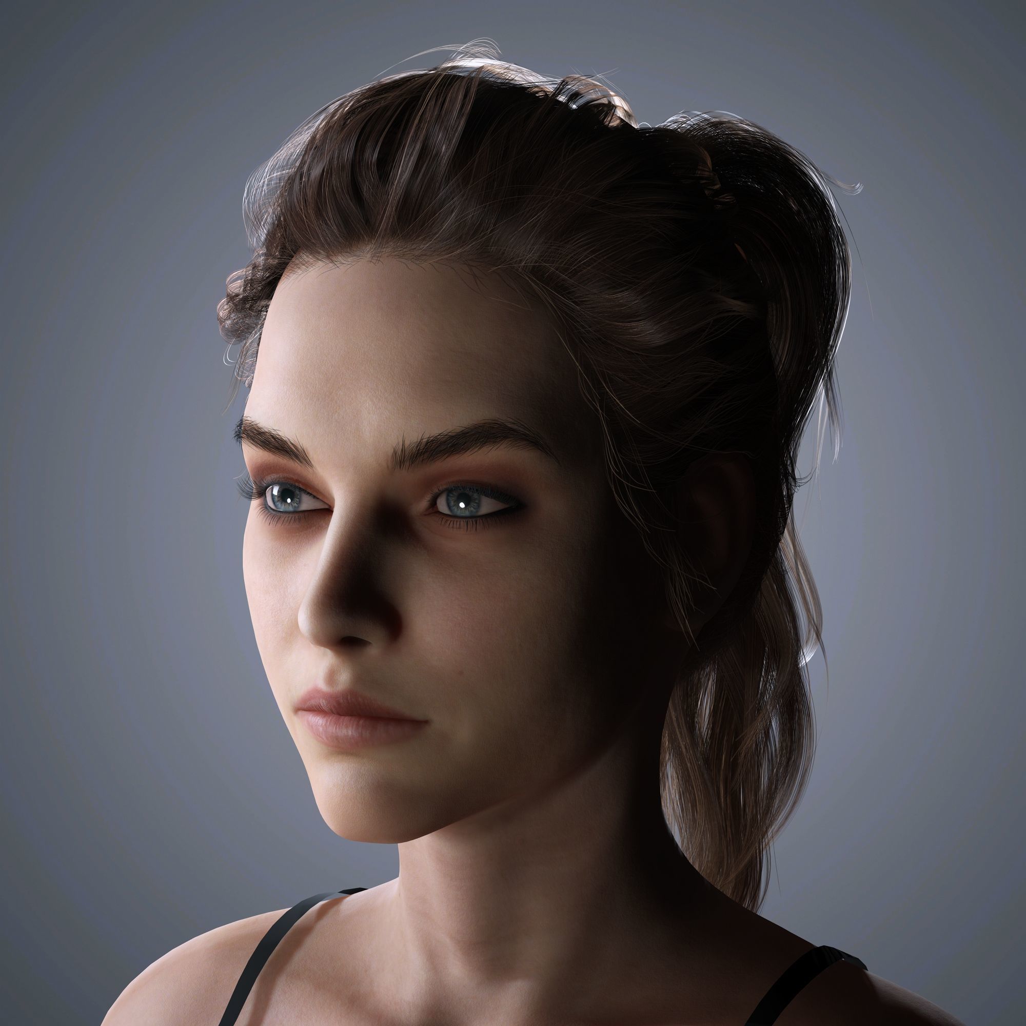 Barbara Palvin Character 3D Model Low-poly 3D model Low-poly 3D model_2