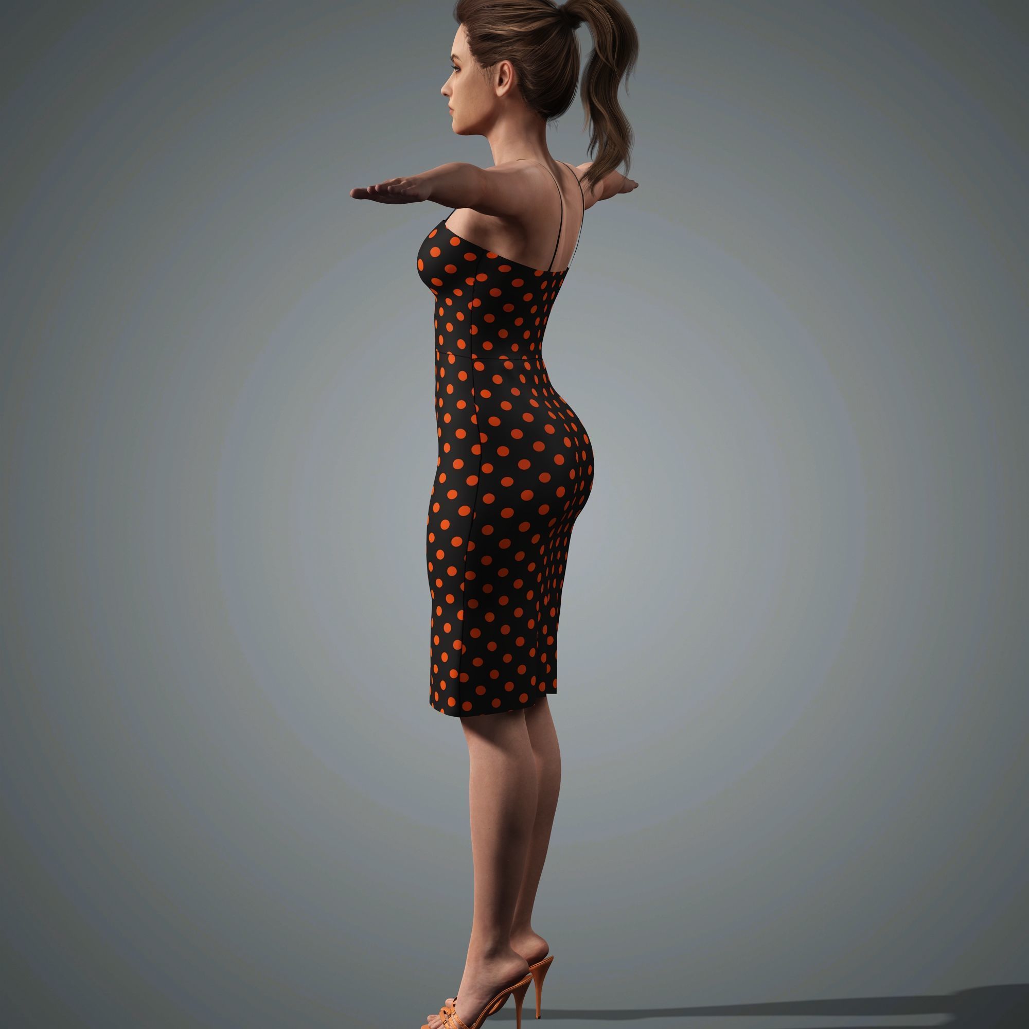 Barbara Palvin Character 3D Model Low-poly 3D model Low-poly 3D model_16