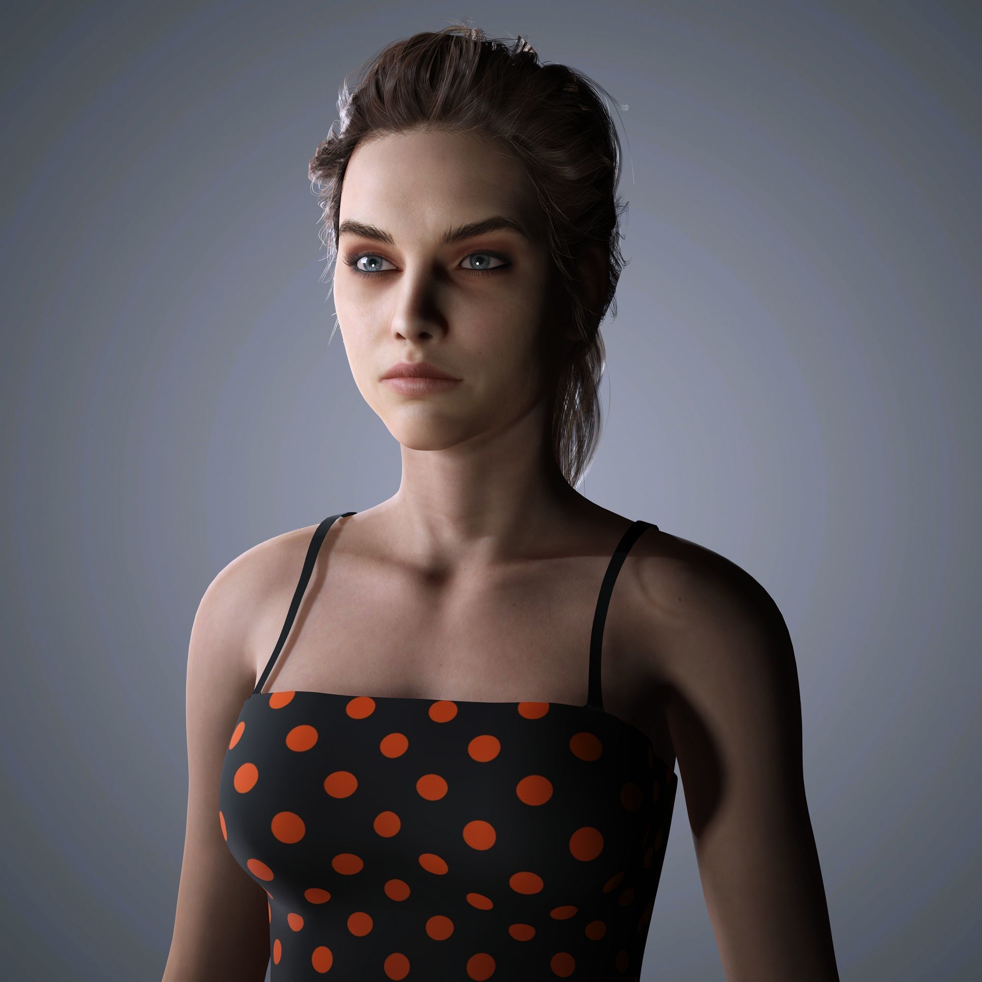 Barbara Palvin Character 3D Model Low-poly 3D model Low-poly 3D model_8