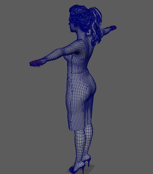 Barbara Palvin Character 3D Model Low-poly 3D model Low-poly 3D model_23