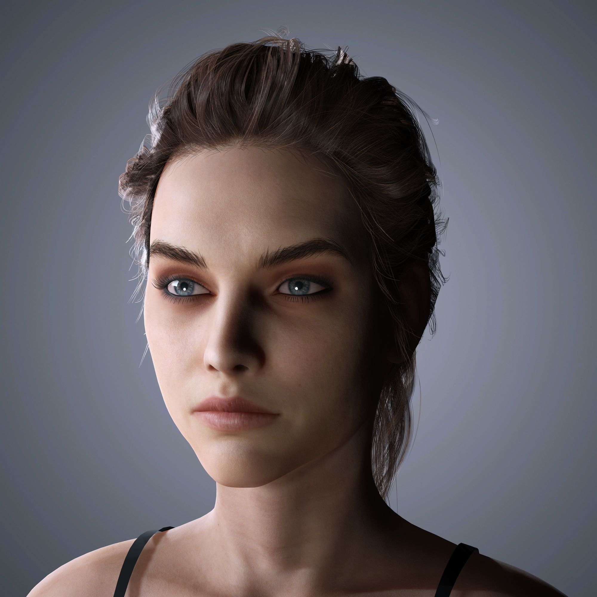 Barbara Palvin Character 3D Model Low-poly 3D model Low-poly 3D model_1