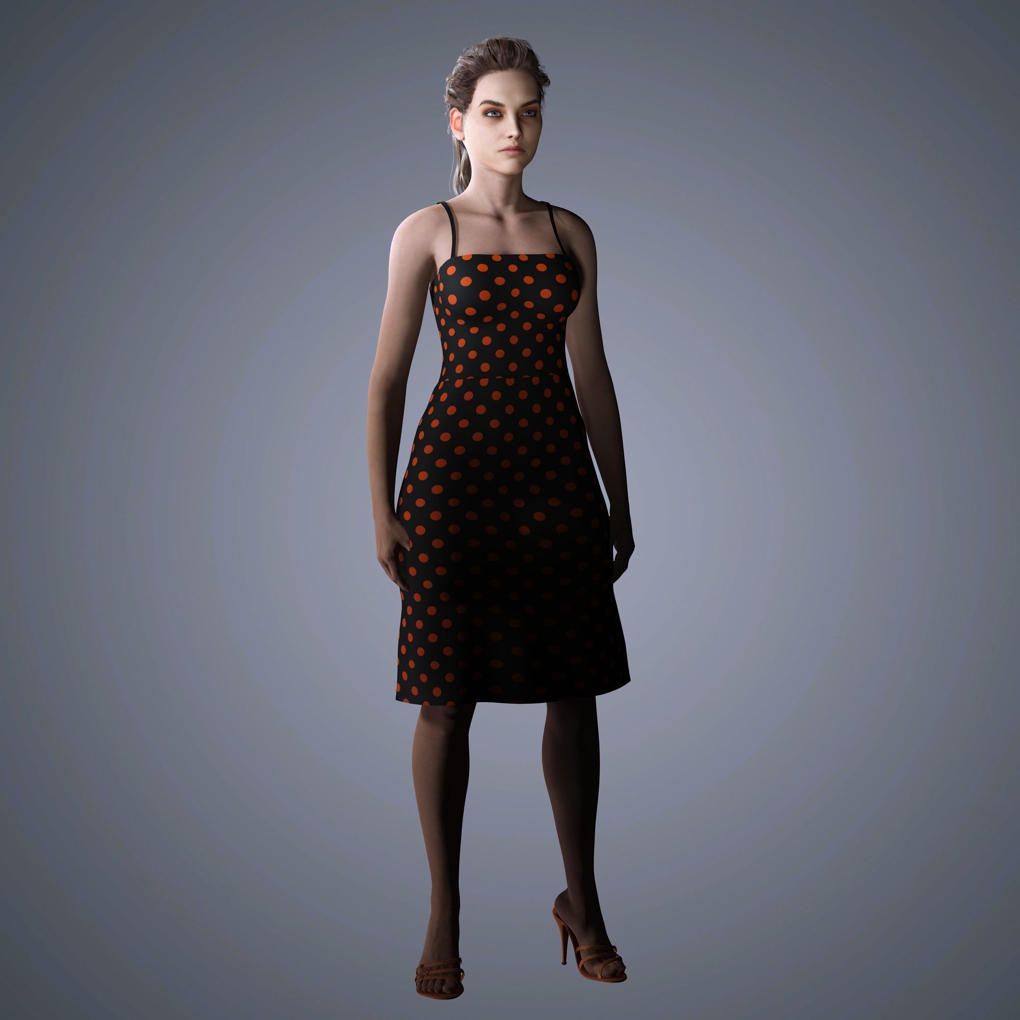 Barbara Palvin Character 3D Model Low-poly 3D model Low-poly 3D model_11