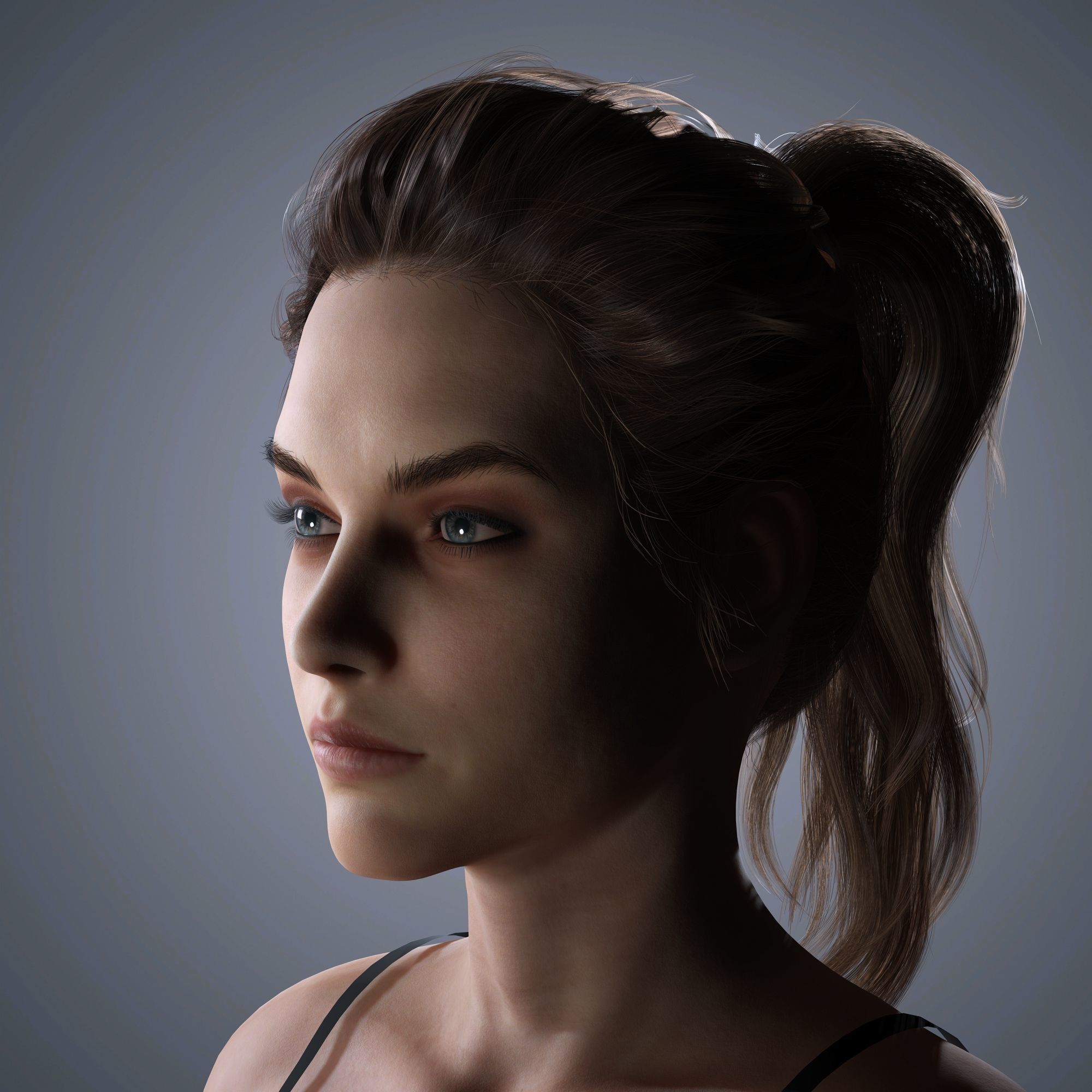 Barbara Palvin Character 3D Model Low-poly 3D model Low-poly 3D model_3