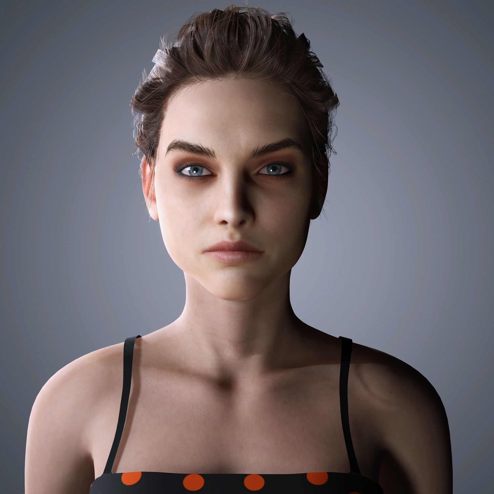 Barbara Palvin Character 3D Model Low-poly 3D model Low-poly 3D model_6