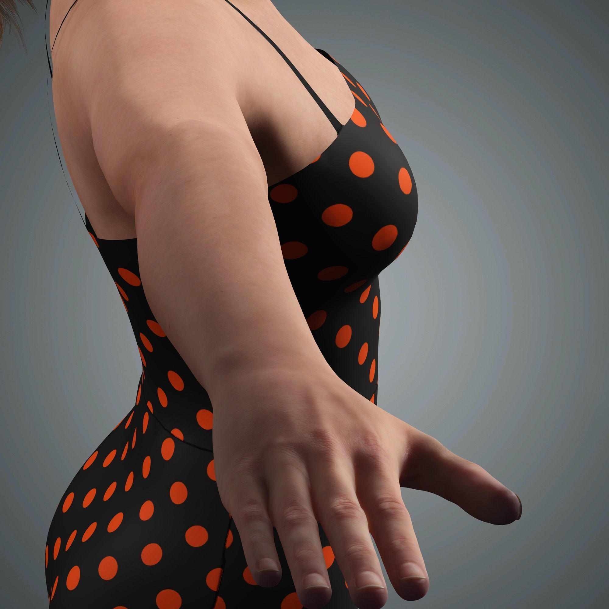 Barbara Palvin Character 3D Model Low-poly 3D model Low-poly 3D model_18