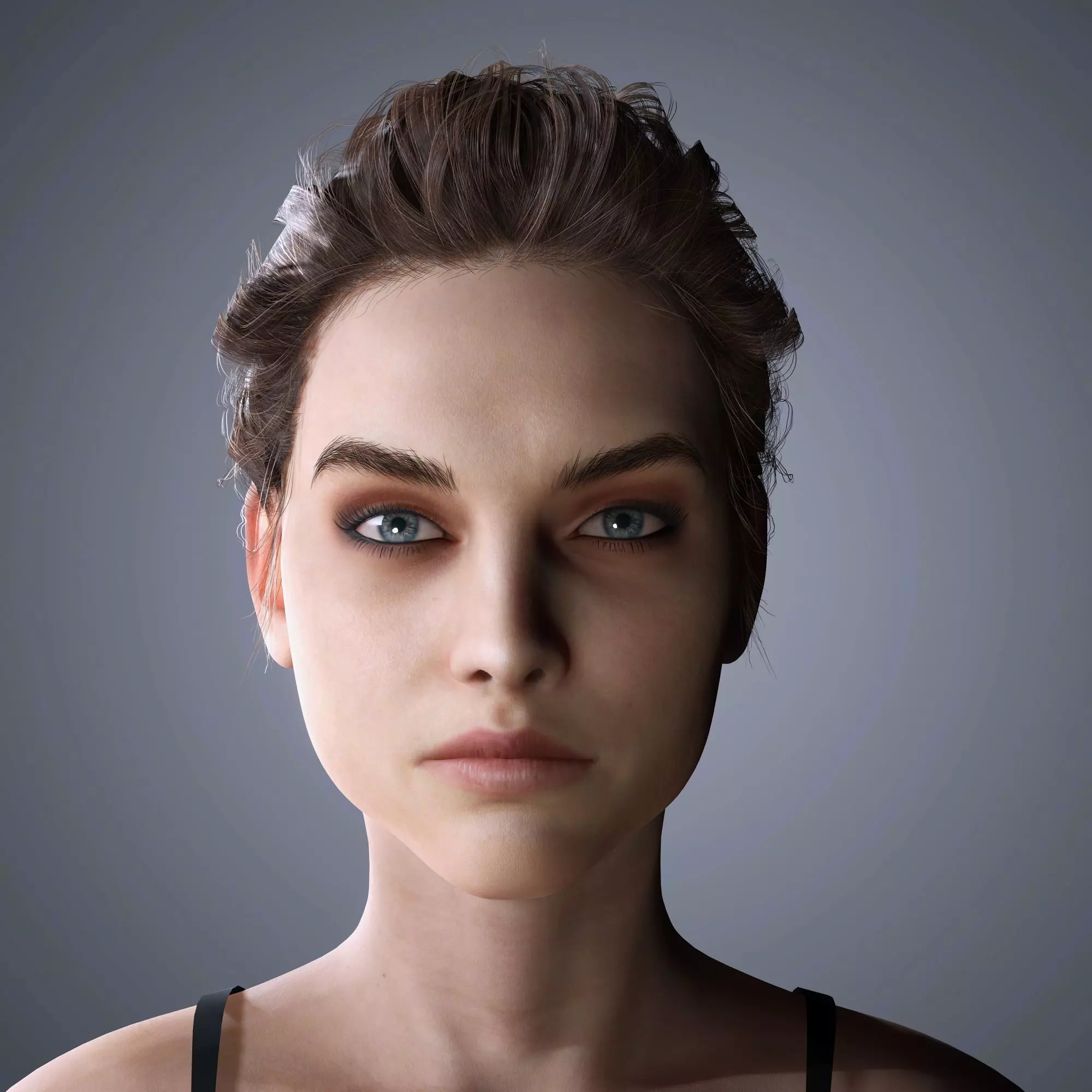 Barbara Palvin Character 3D Model Low-poly 3D model Low-poly 3D model_0