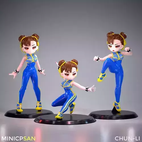 3in1 Mini Chun Li Alpha Outfit Bundle- Street Fighter Figure