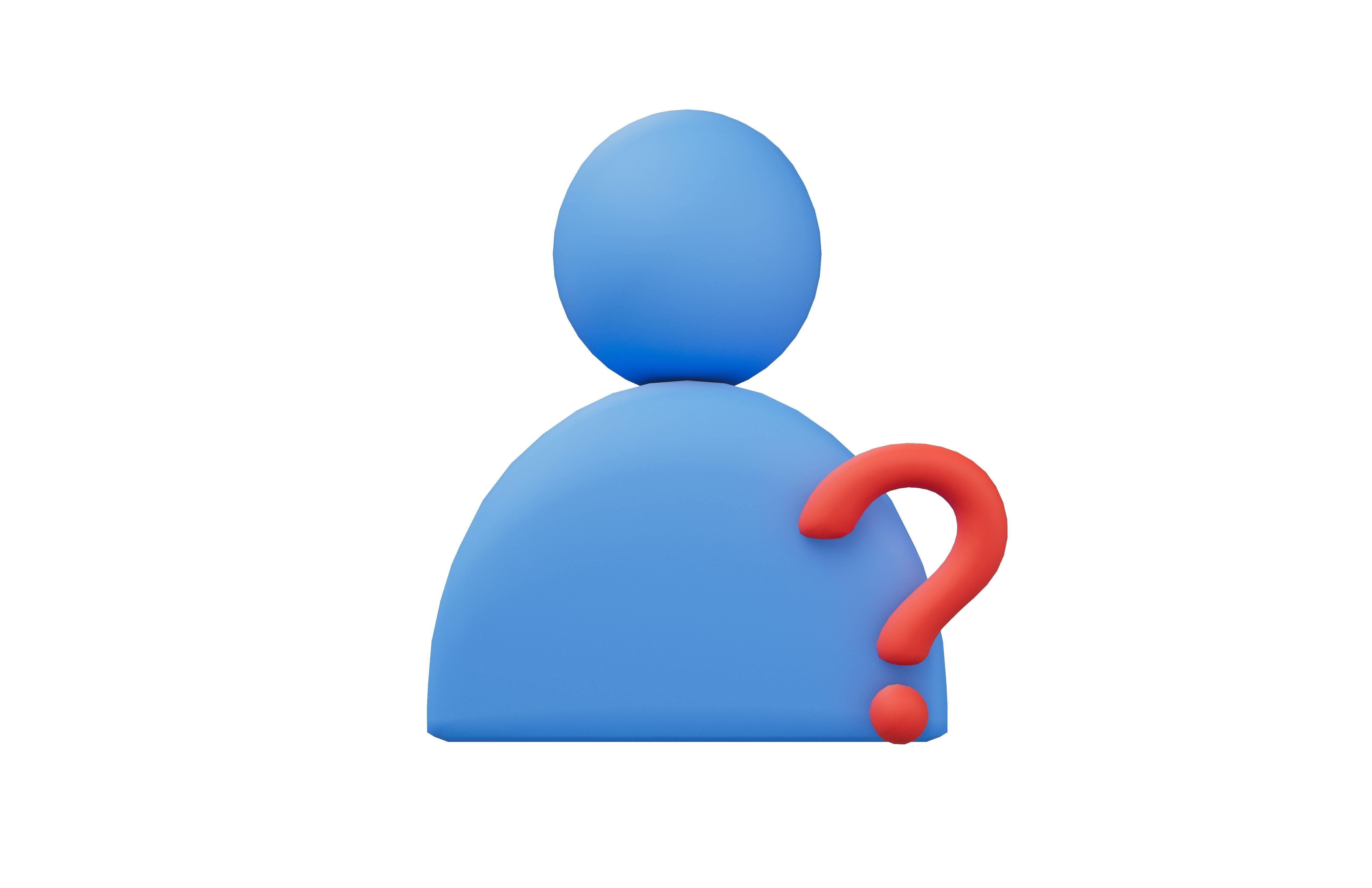 Cant Find User Icon v1 001 Low-poly 3D model_1