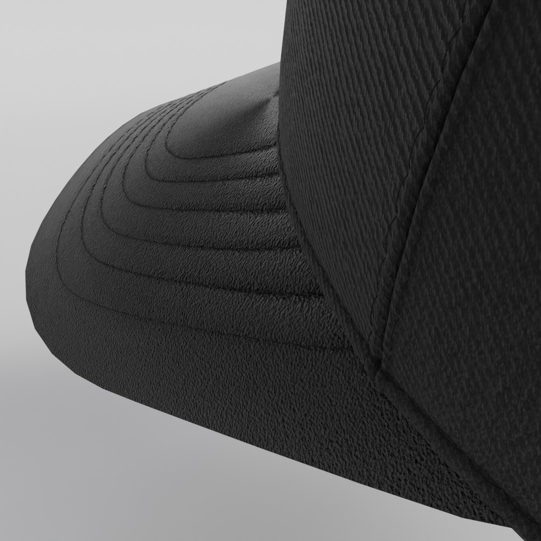 Trucker hat 3D mockup Low-poly 3D model_8