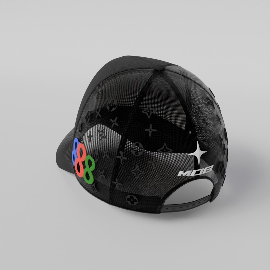 Trucker hat 3D mockup Low-poly 3D model_11