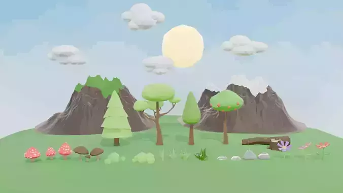 Low Poly Nature Assets
