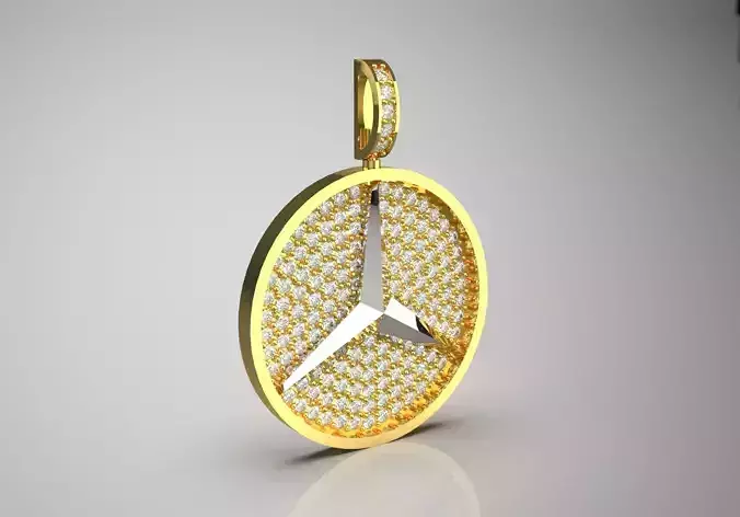 Luxury yellow gold necklace Benz design model jp0242