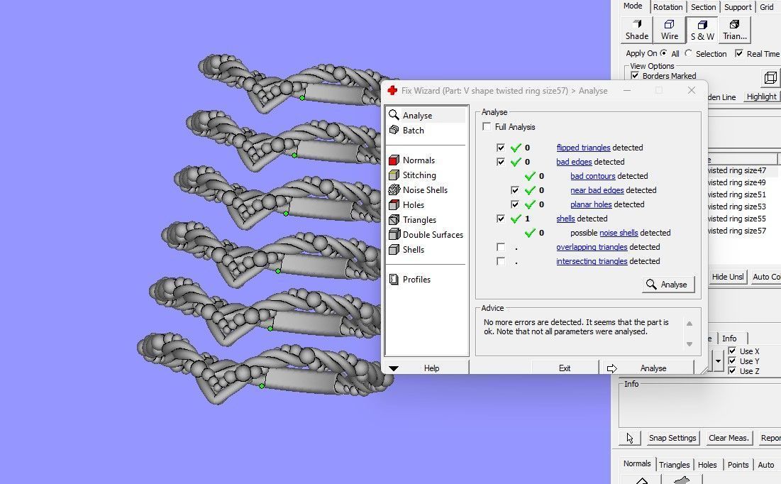 V shape twisted ring chevron all size 47 49 51 53 55 57 3D print model_4