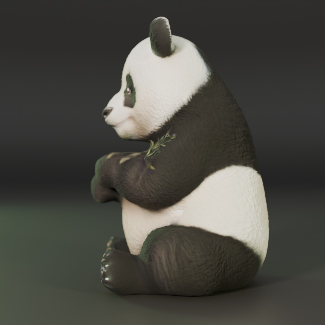 panda bear 3D model 3D printable | CGTrader