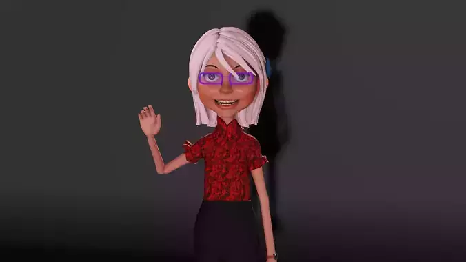 Cute small girl with glasses