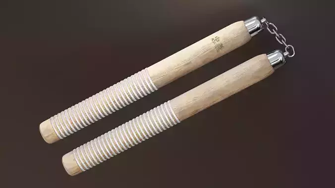 Nunchaku  Low-poly 3D model