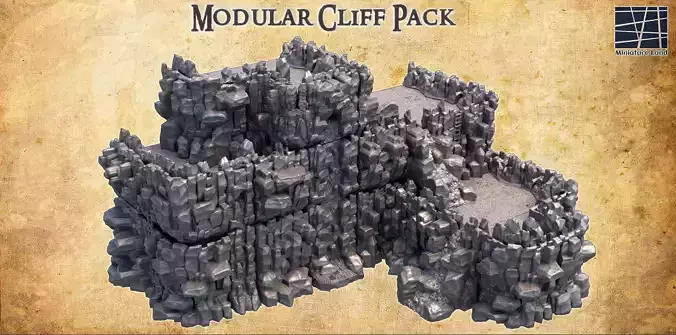 Modular Cliff Pack Tabletop Terrain 28 MM
