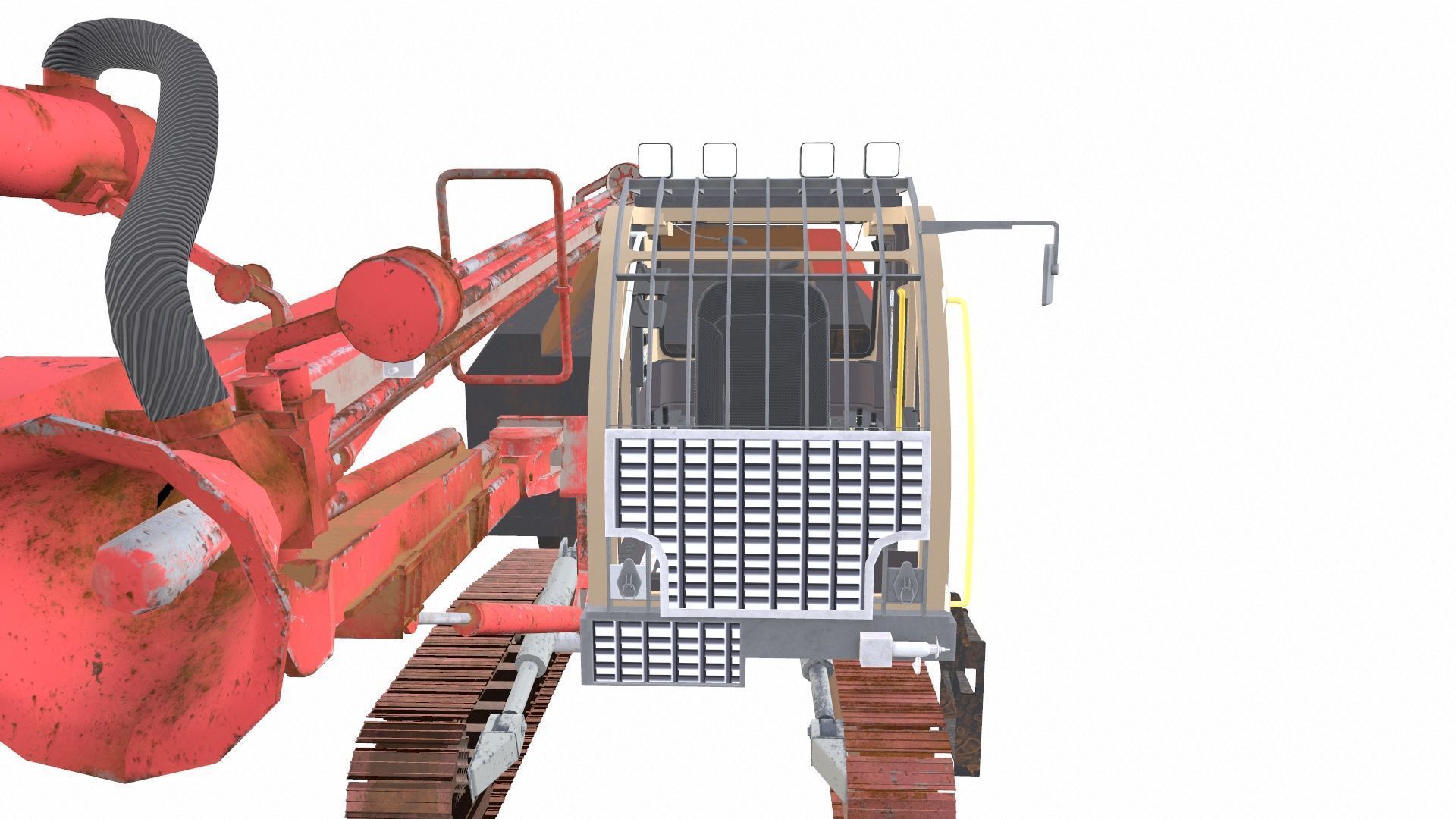 Drill Machine Low-poly 3D model_10
