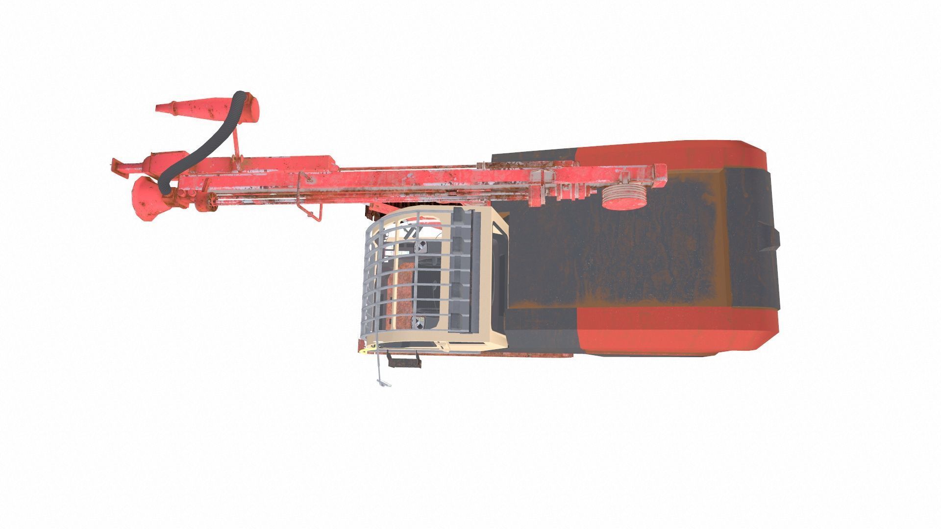 Drill Machine Low-poly 3D model_8