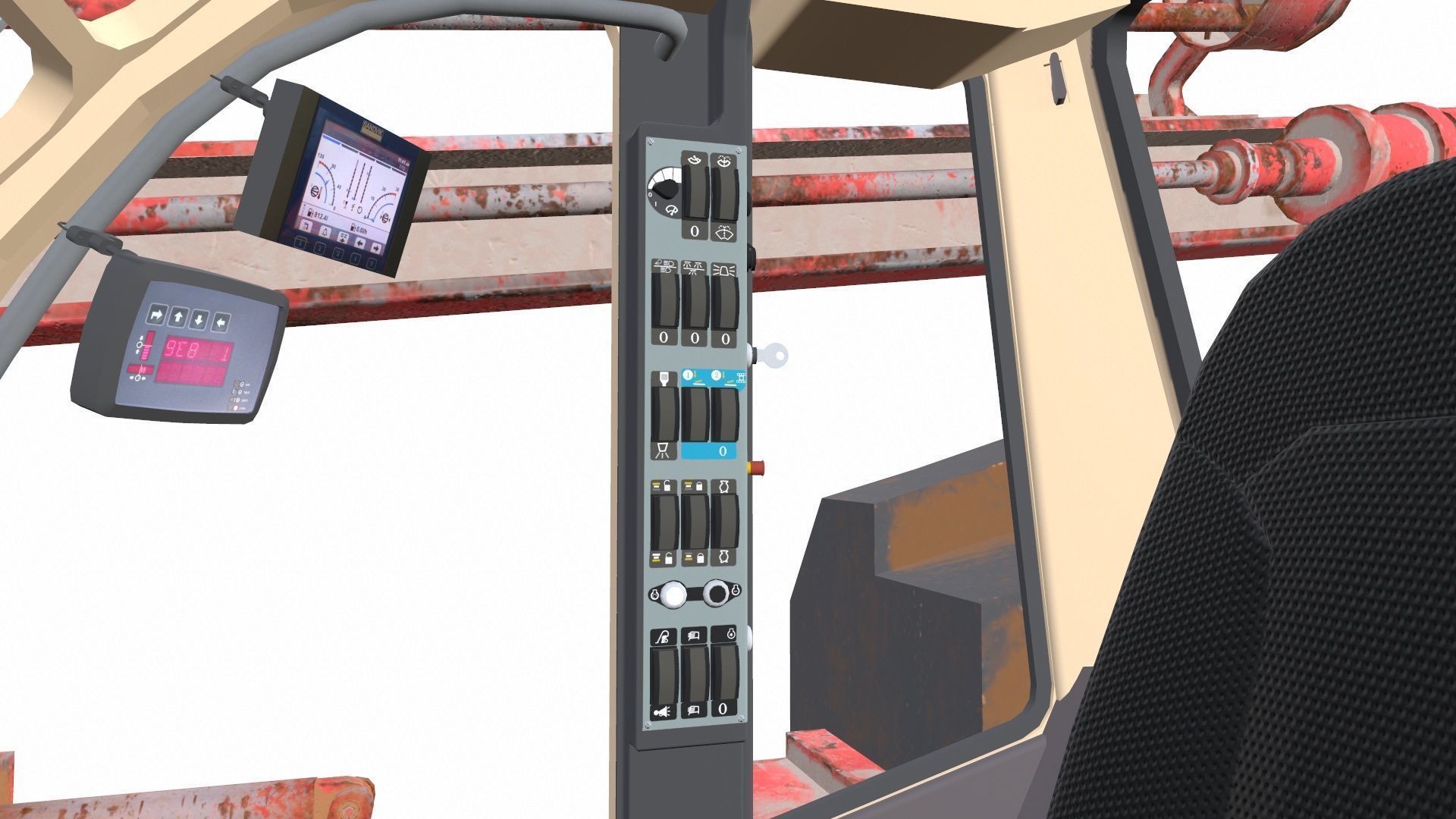 Drill Machine Low-poly 3D model_19