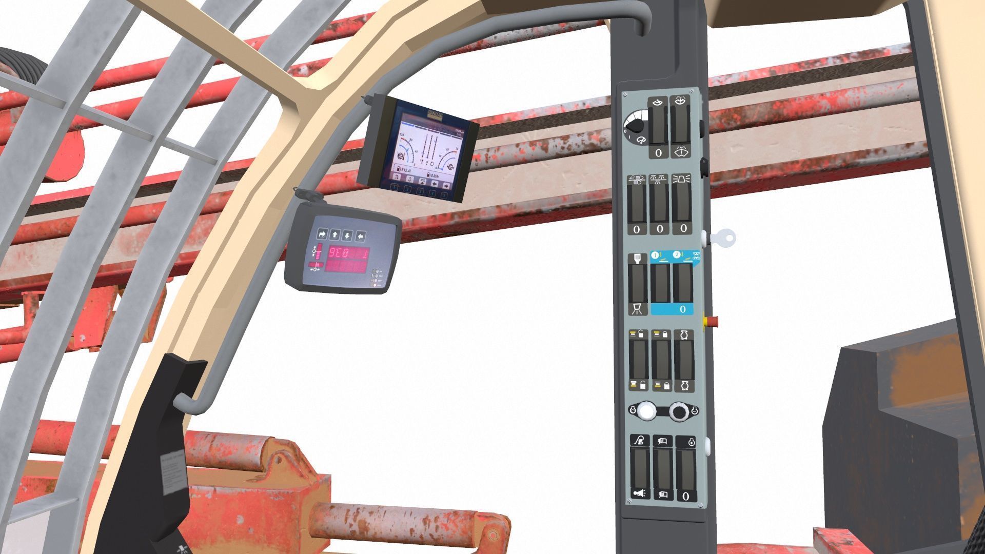 Drill Machine Low-poly 3D model_20