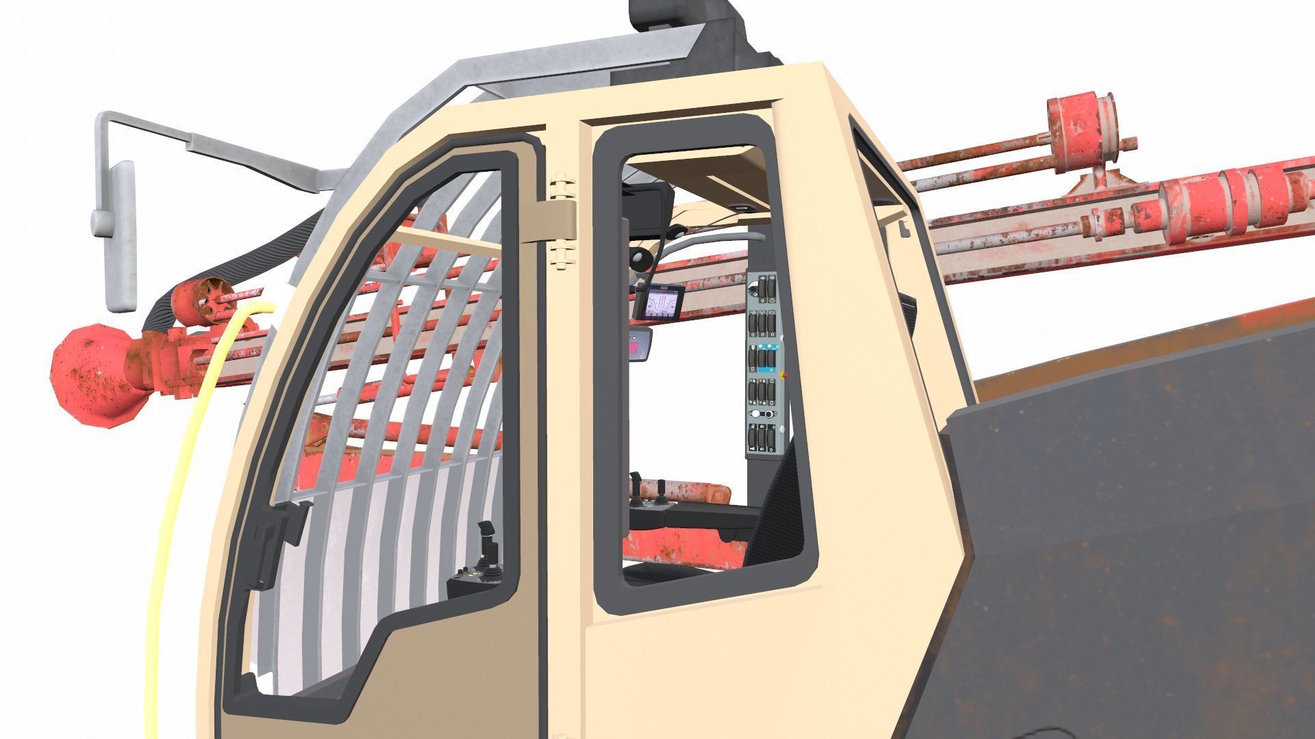 Drill Machine Low-poly 3D model_21