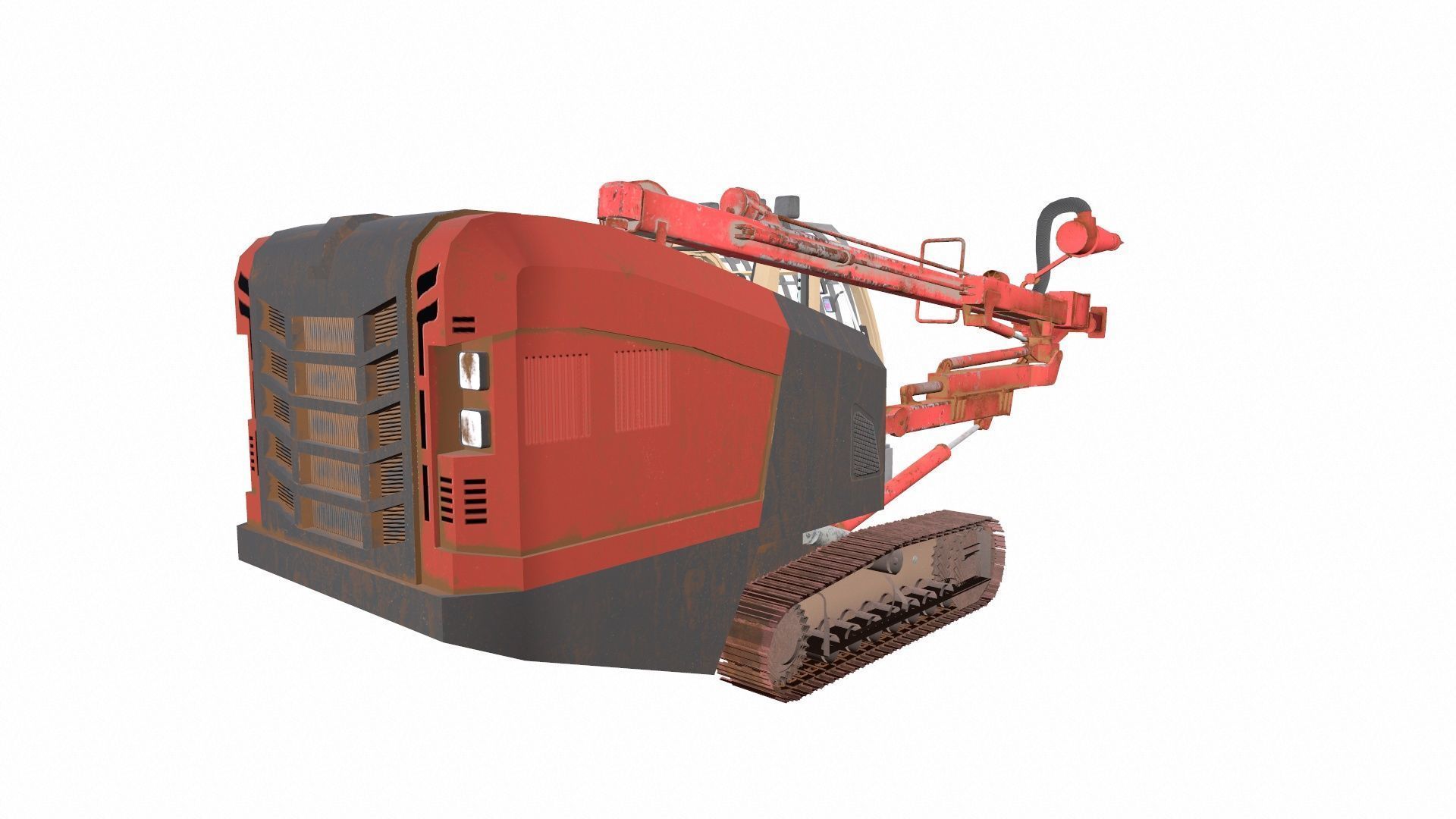 Drill Machine Low-poly 3D model_5