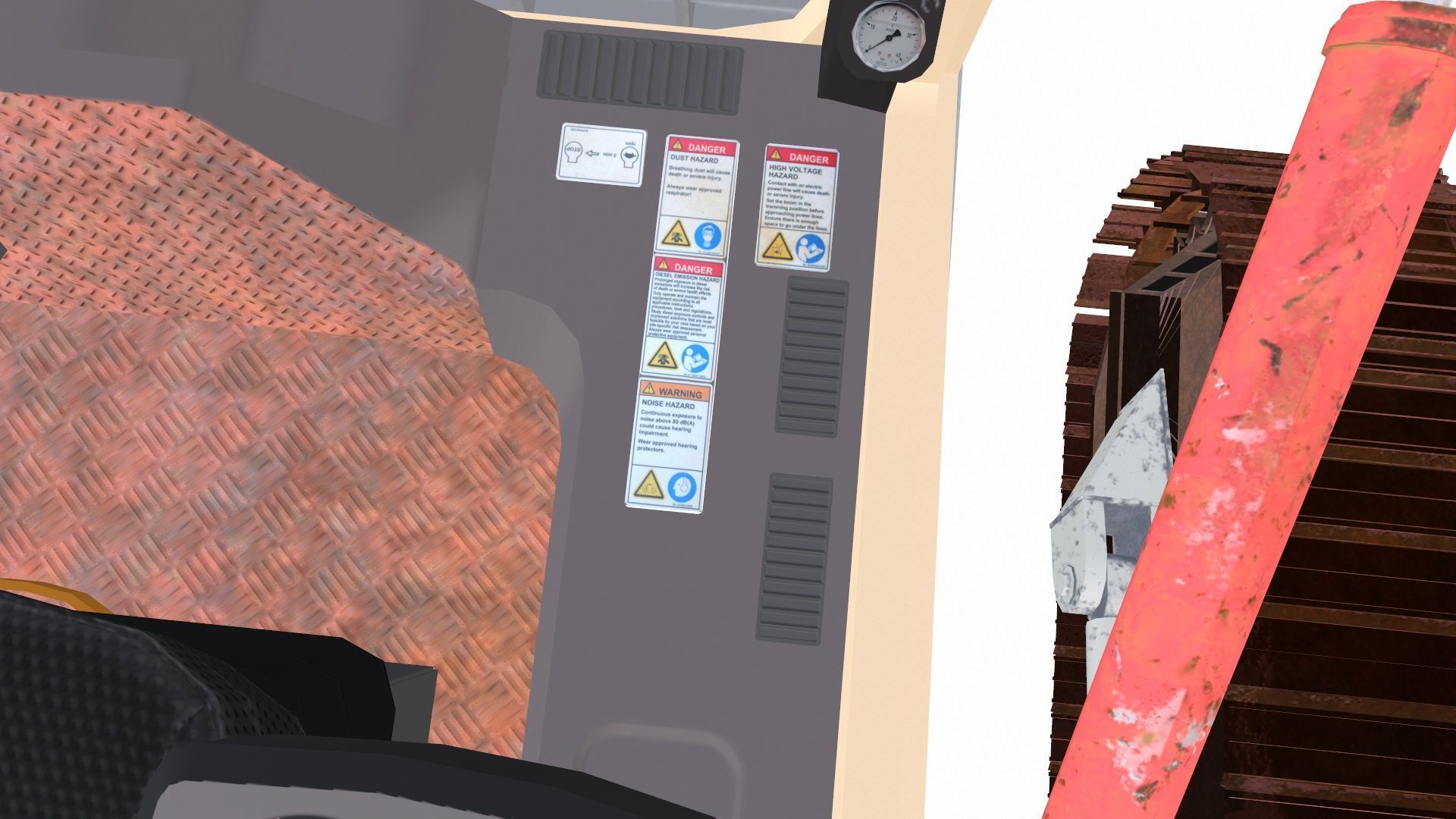 Drill Machine Low-poly 3D model_16