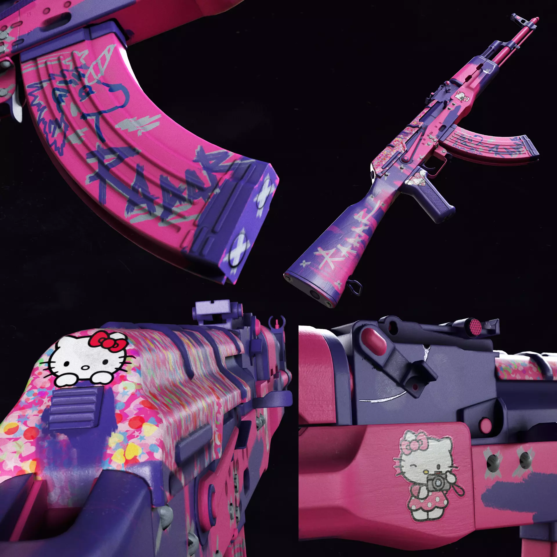 Hello Kitty - AKM Low-poly 3D model