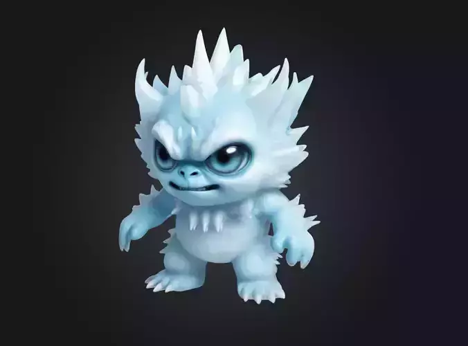A Chibi Ice Gremlin 3D Model Features Low-poly 3D model