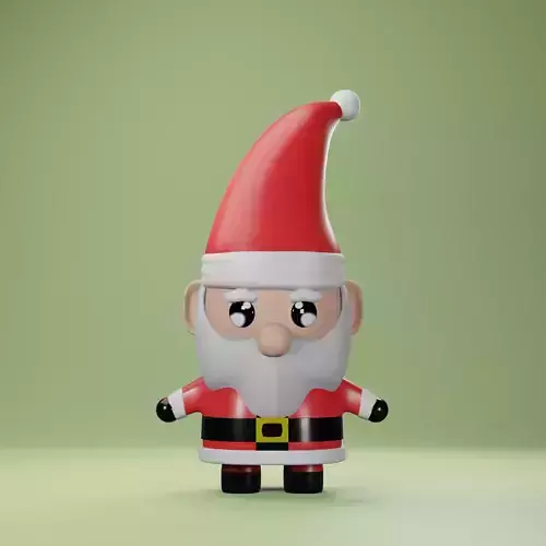 santa cute charater 3d 