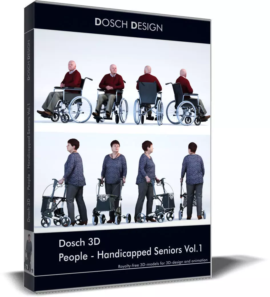 Dosch 3D - People - Handicapped Seniros Vol 1 3D model_0