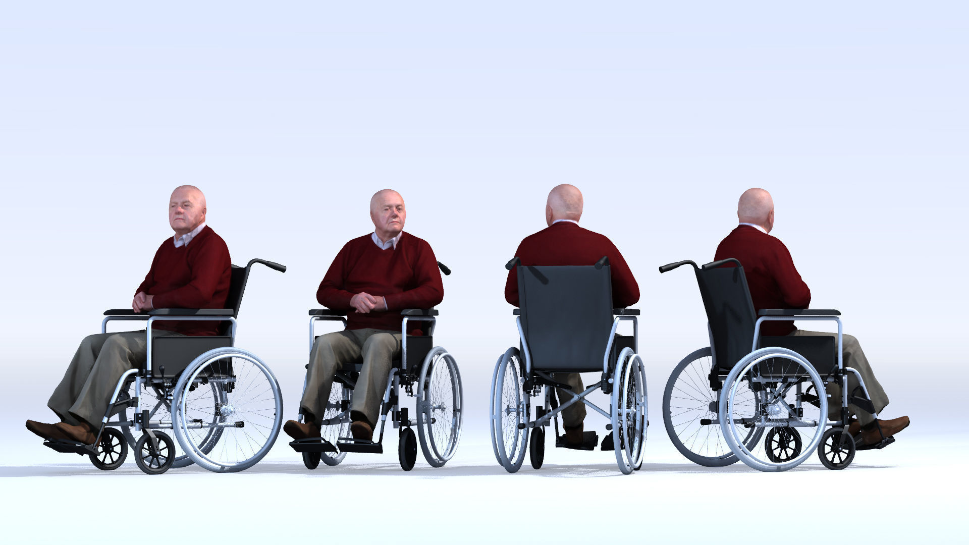 Dosch 3D - People - Handicapped Seniros Vol 1 3D model_3