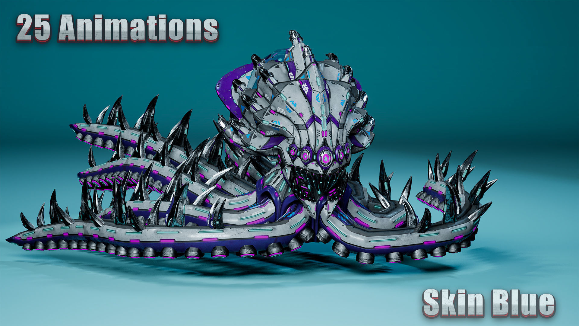 Sci-Fi Octopus Low-poly 3D model_6