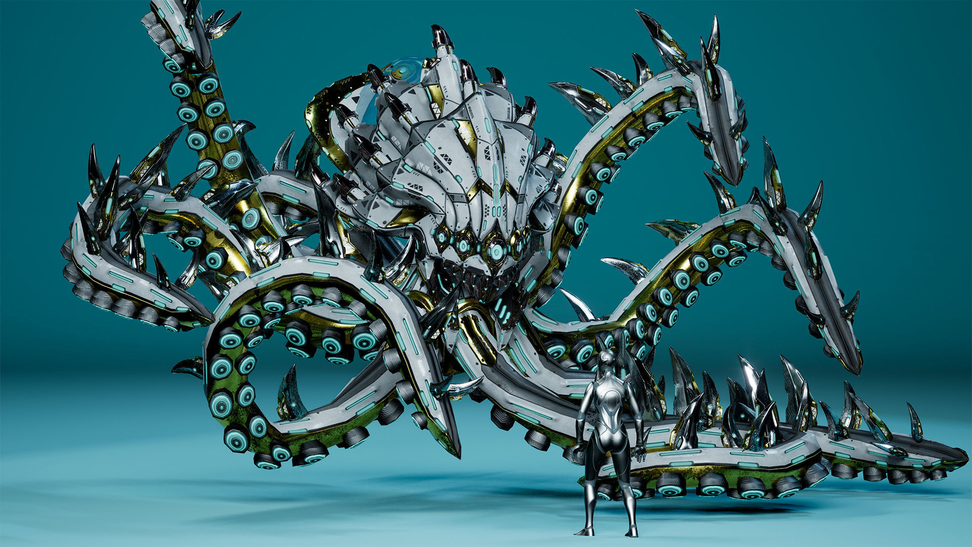 Sci-Fi Octopus Low-poly 3D model_21