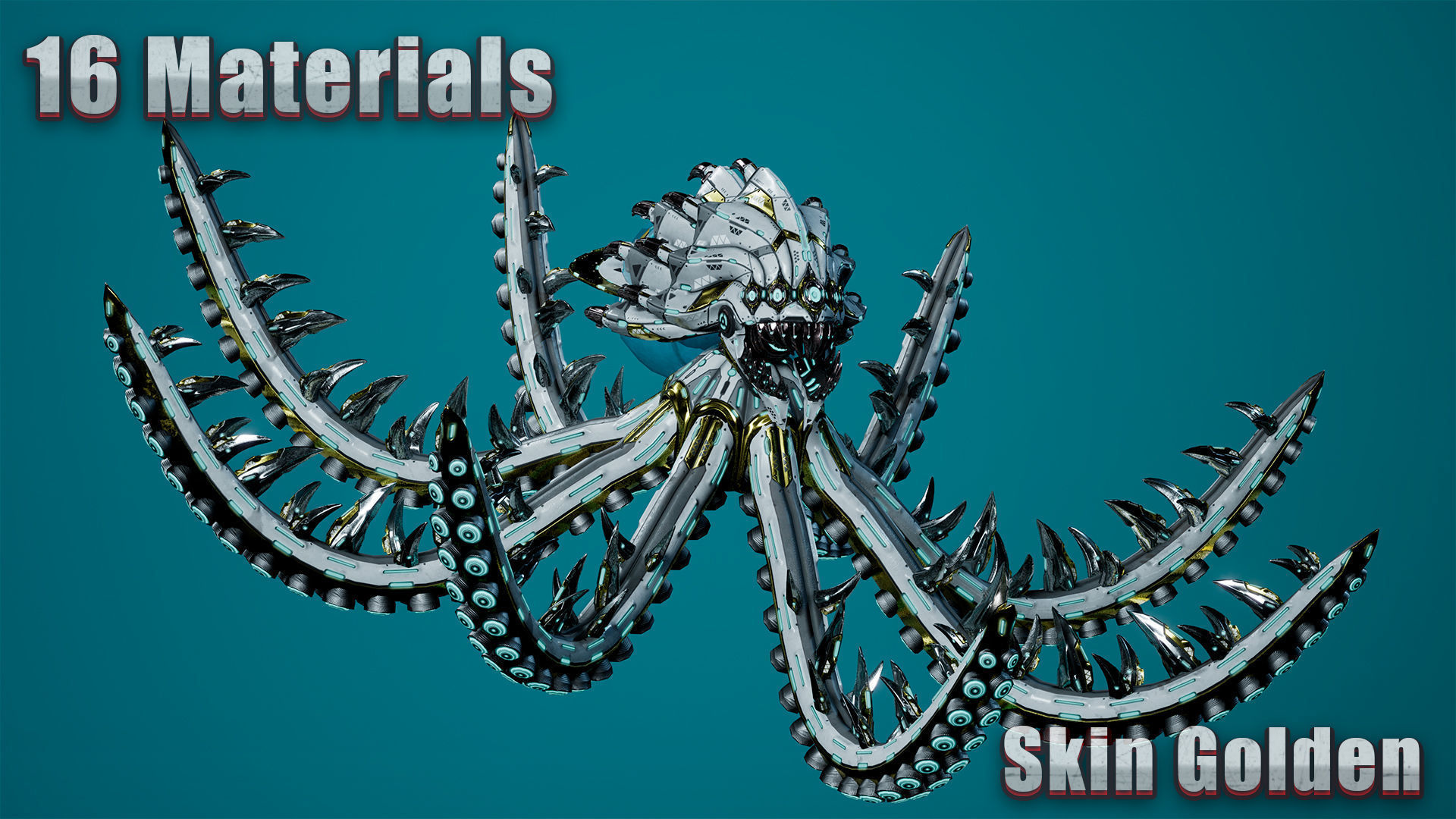 Sci-Fi Octopus Low-poly 3D model_4