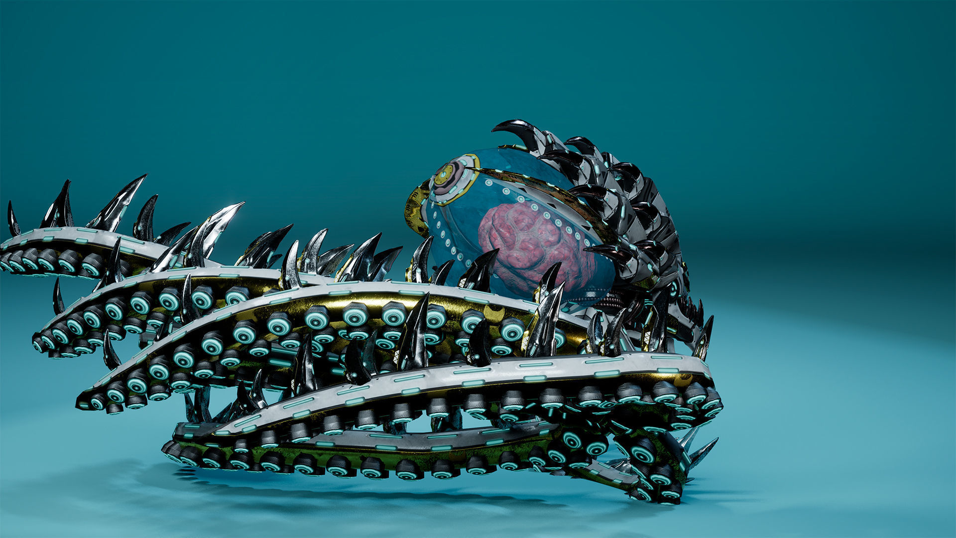 Sci-Fi Octopus Low-poly 3D model_14