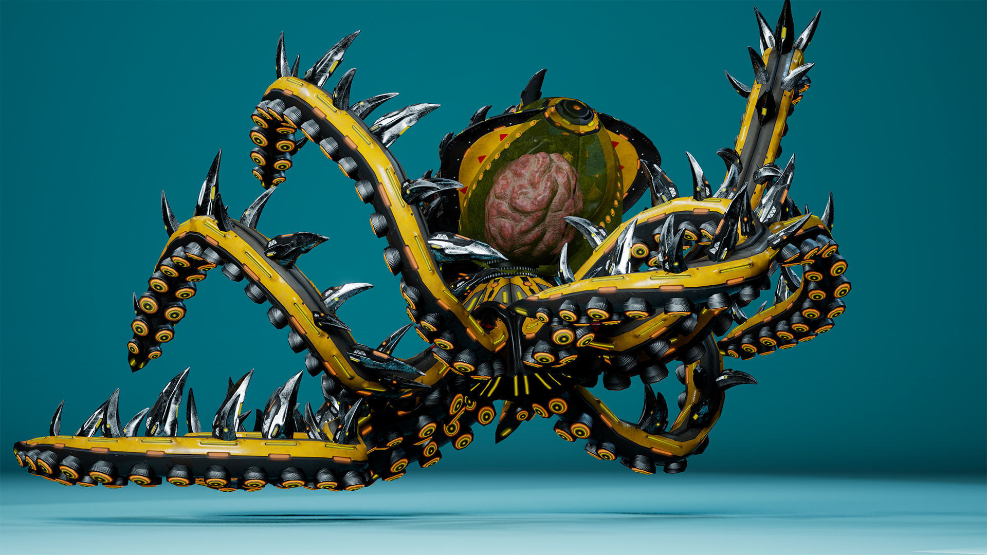 Sci-Fi Octopus Low-poly 3D model_18