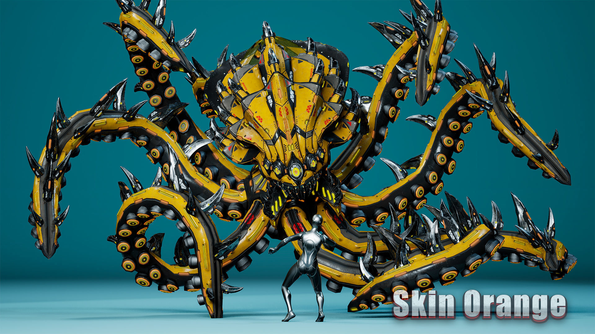 Sci-Fi Octopus Low-poly 3D model_3