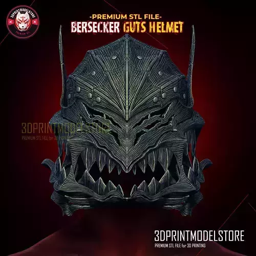 Berserk Guts Full Helmet Cosplay Props - Anime - Comic Con 3D print model
